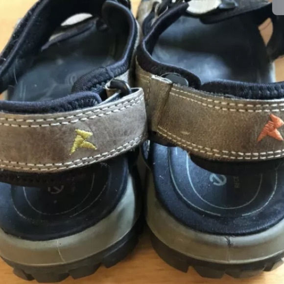 ECCO Sport Sandals Suede Leather Straps Athletic - Picture 6 of 6